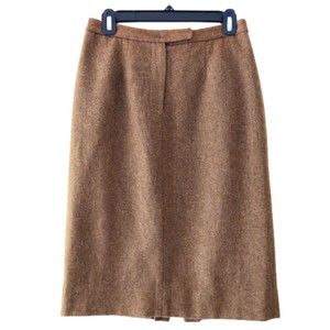 Lauren Ralph Lauren 100% Lambswool Brown Skirt Women's Sz 4